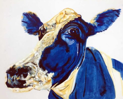 Gertrude Cow 50x60cm. Sam James Fine Art