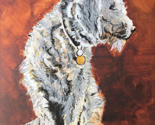 Paws for thought. 30x40cm. Sam James Fine Art.