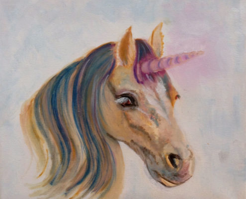 Unicorn. Unicorn Commissions and Pet Portraits. Gloucestershire. Sam James Artist.