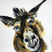 Derek the Donkey 50x60cm. Sam James Fine Art