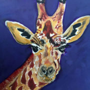 Curious Giraffe 40x50cm. Sam James Fine Art