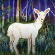 Seneca White Deer - Private Commission 25x30cm. Sam James Fine Art