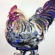 Jenny’s Cockerel. 40x50cm. Sam James Fine Art