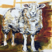 Jenny Sheep - Private Commission 25x30cm. Sam James Fine Art