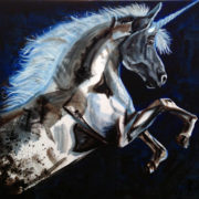 Twilight Unicorn. Unicorn Commissions and Pet Portraits. Gloucestershire. Sam James Artist.