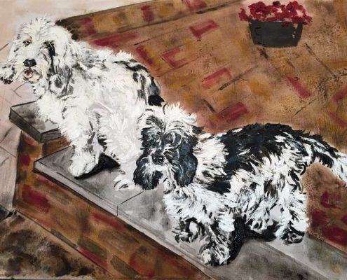 Spaniels - Private Commission 40x50cm. Sam James Fine Art