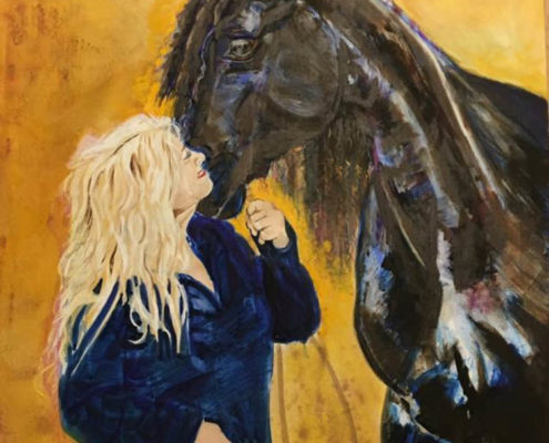 Sara and her Friesian